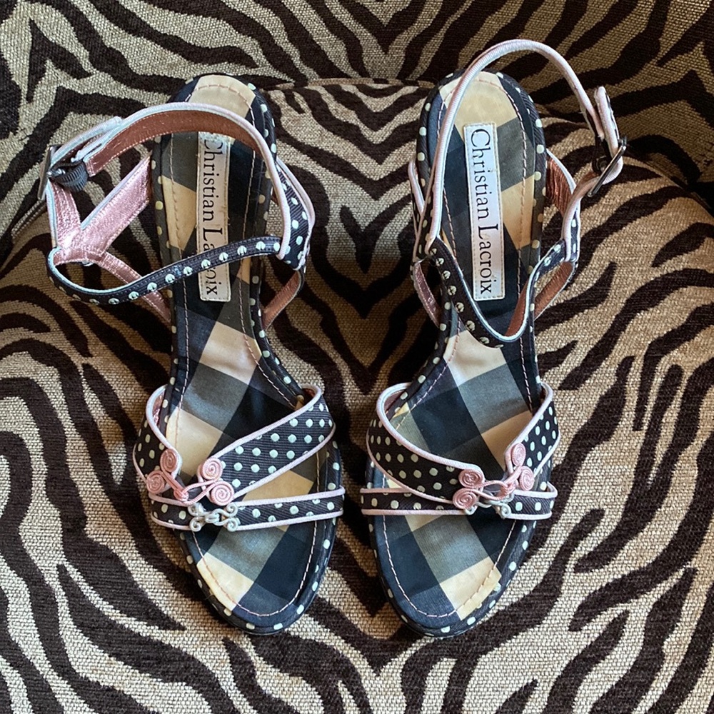 Vintage Christian Lacroix wedge heels.